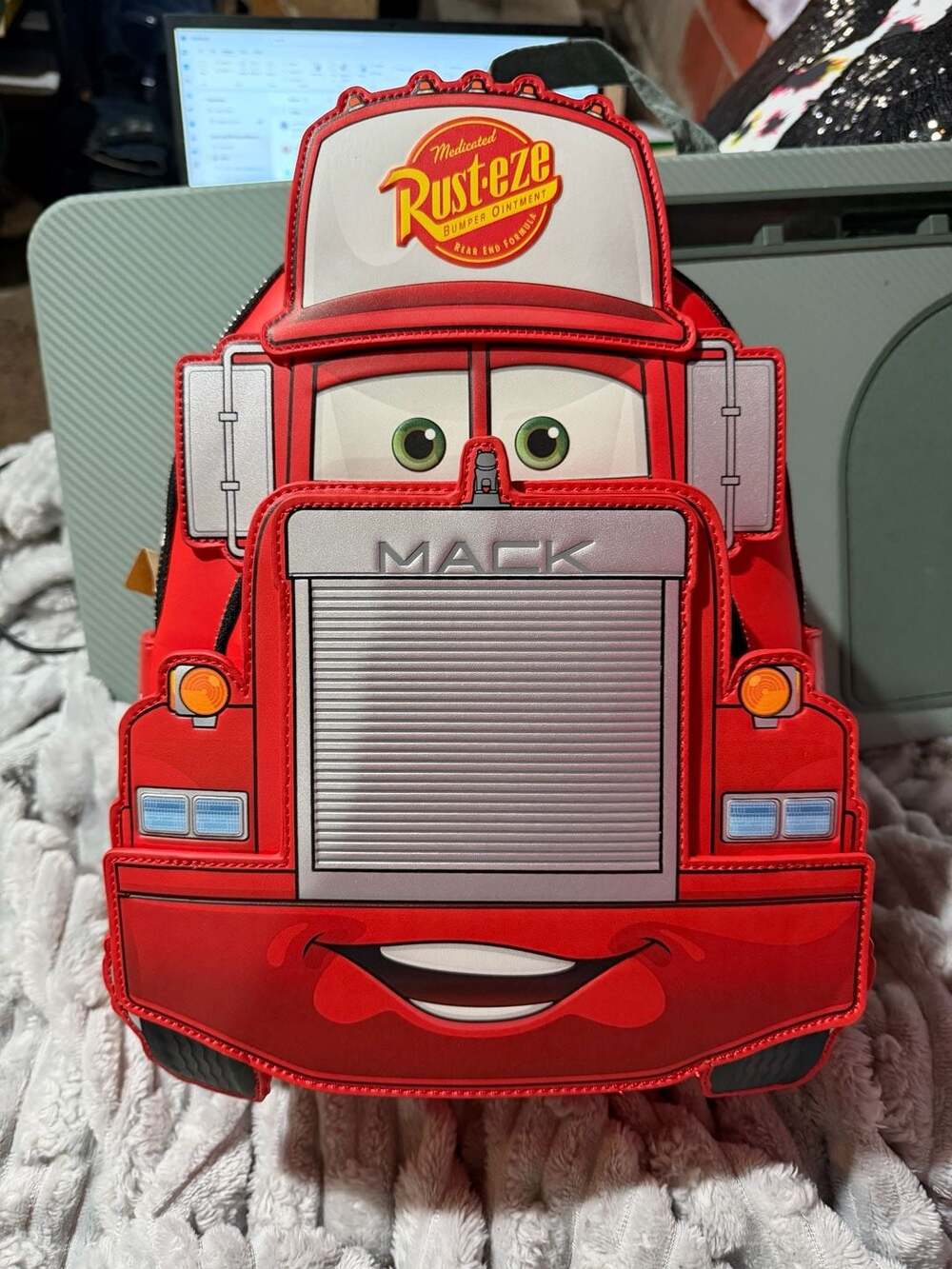 Loungefly Disney Pixar Cars Mack Cosplay Glow-in-the-Dark Mini Backpack NWT